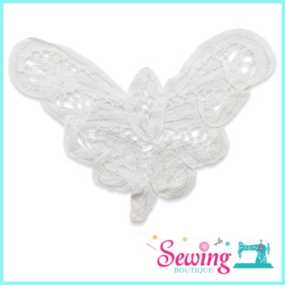 LACE - 23-RIBBON-BUTTERFLY SHAPE(WHITE)